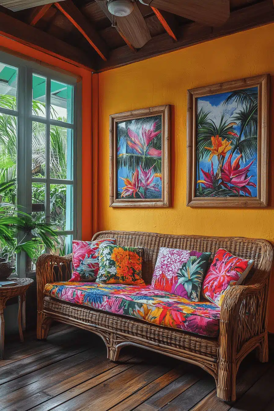 tropical living room