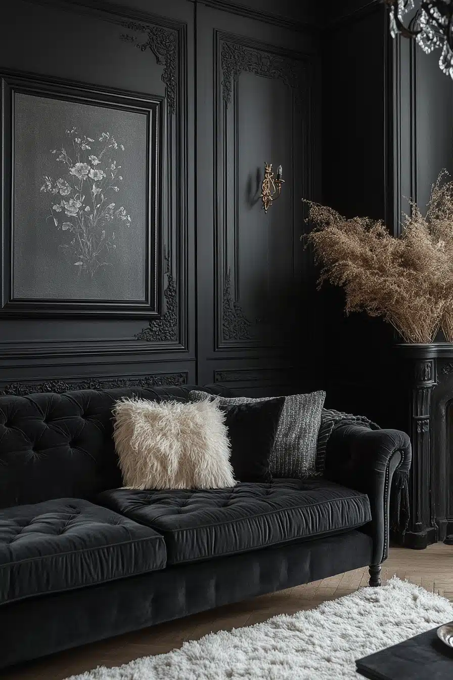 gray couch living room