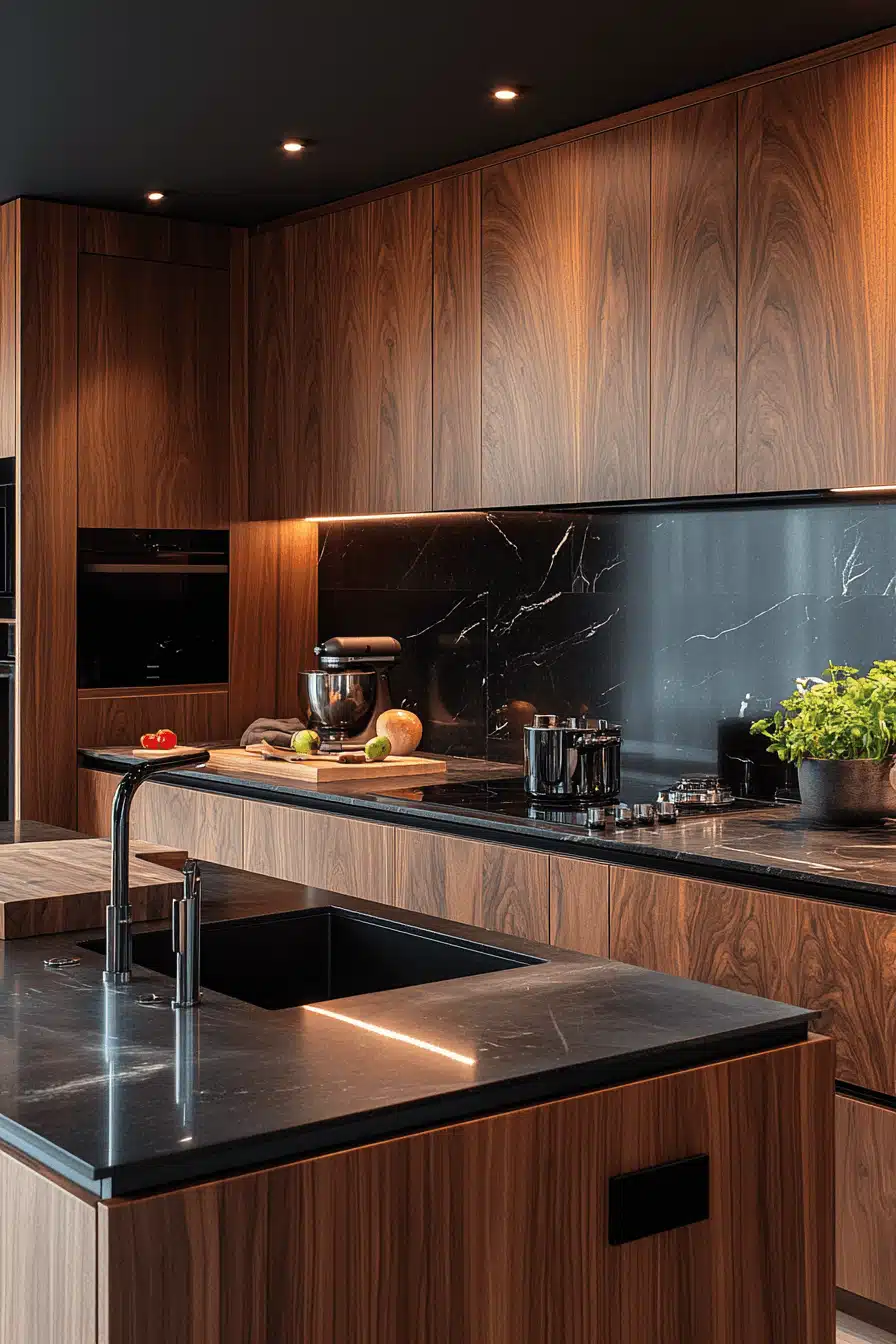 Walnut Kitchen Cabinets