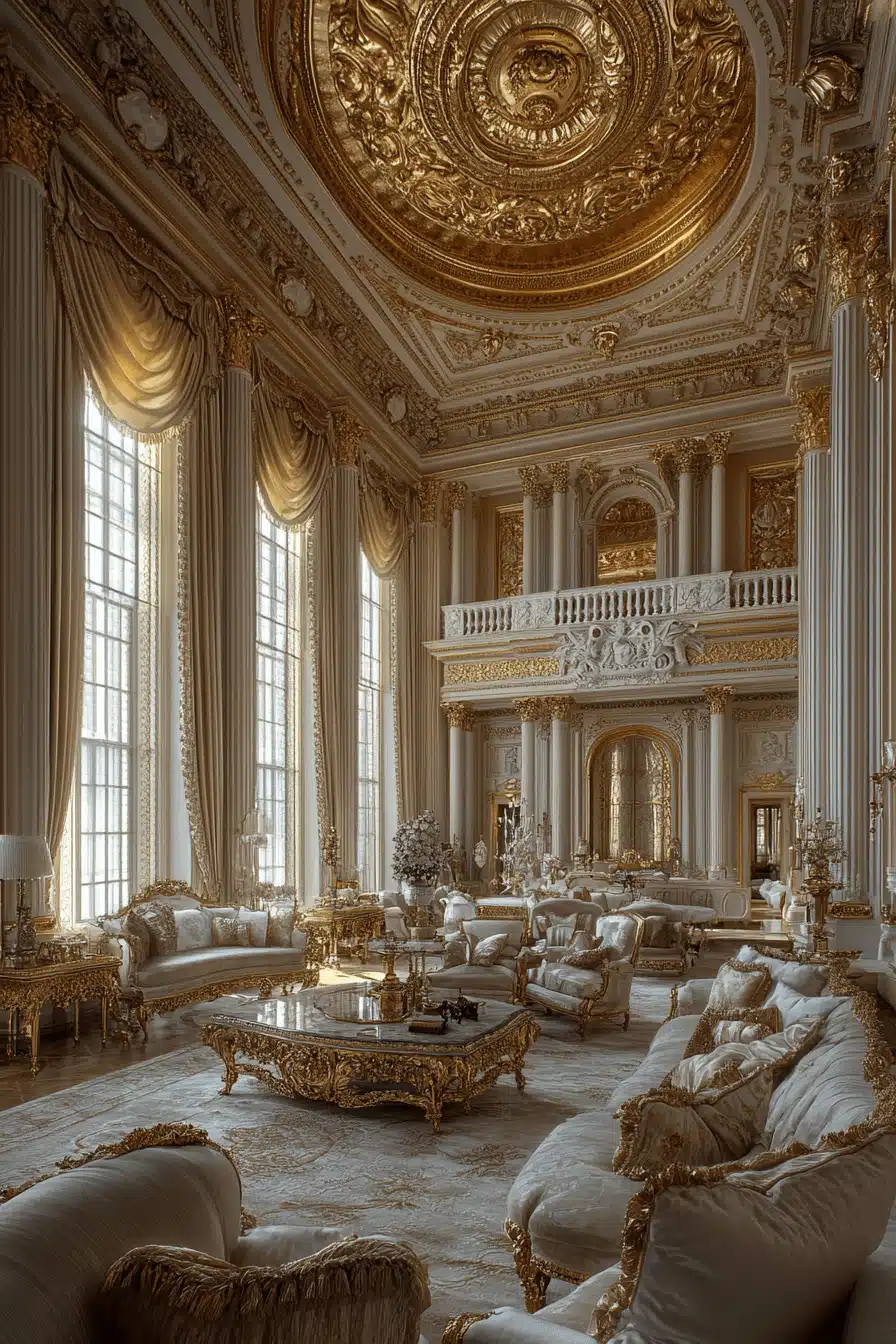 neoclassical interior living rooms