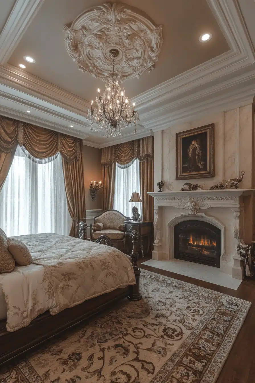 neoclassical bedroom