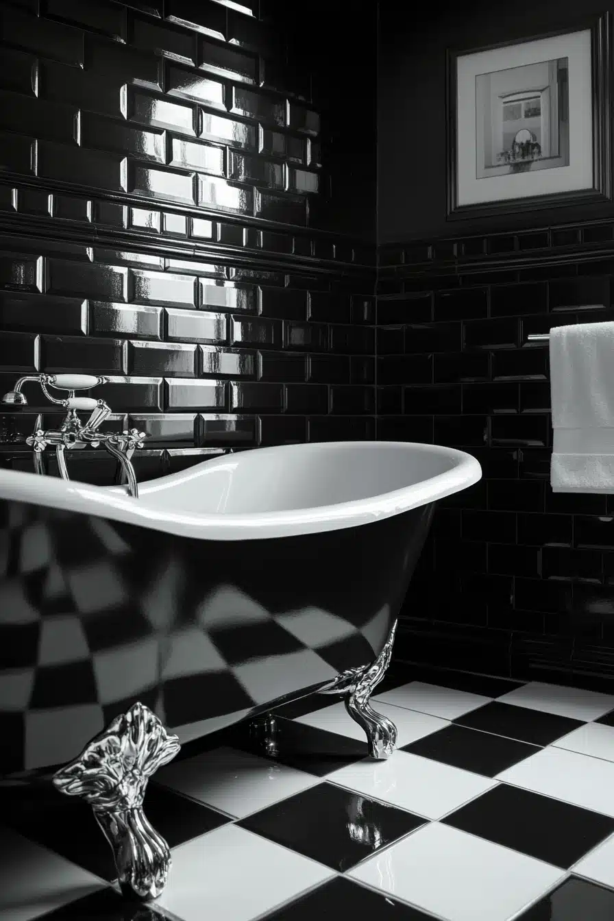 moody vintage bathroom