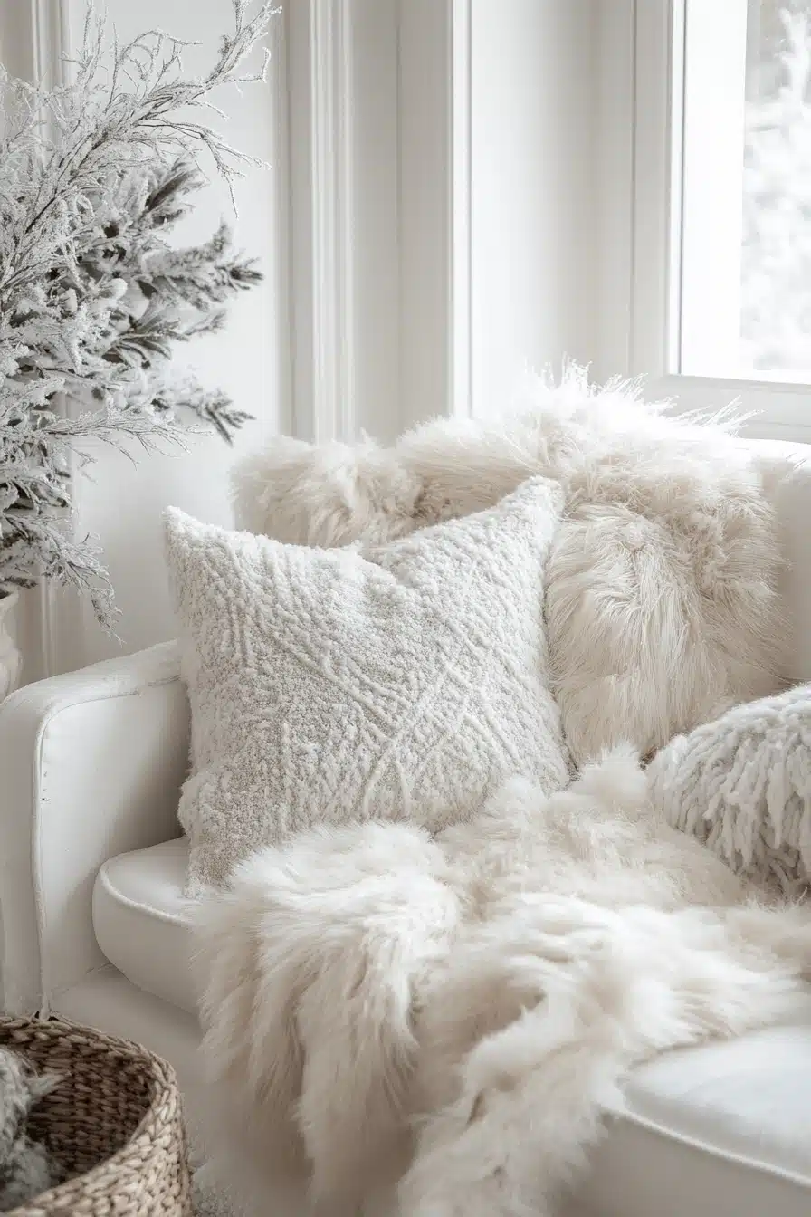 white living room decor