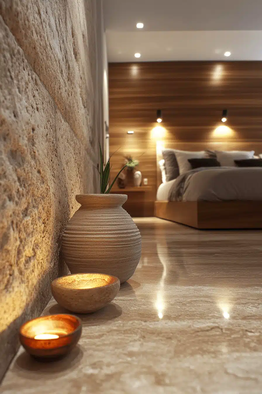 Stone Wall Bedroom