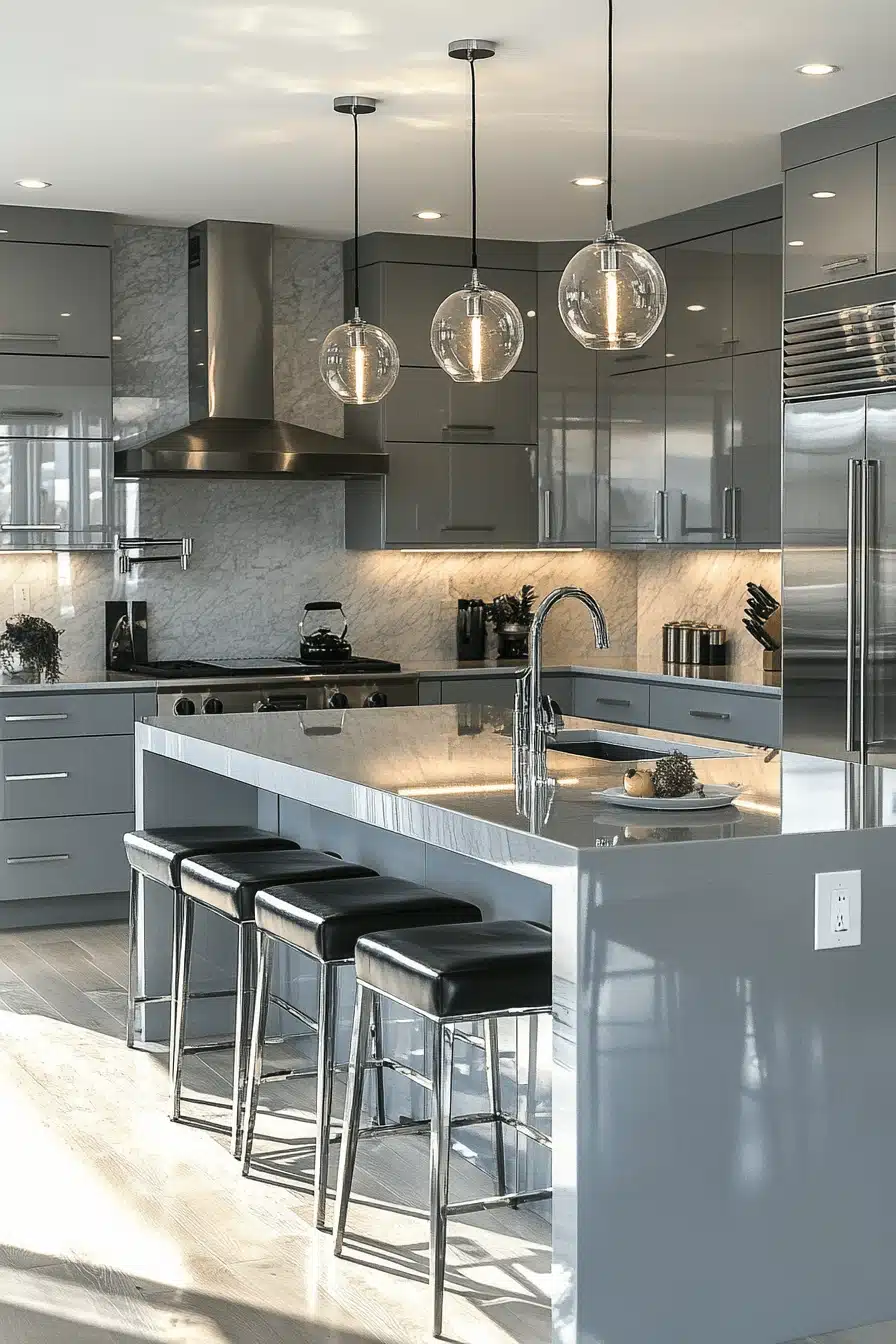 light grey kitchen cabinets