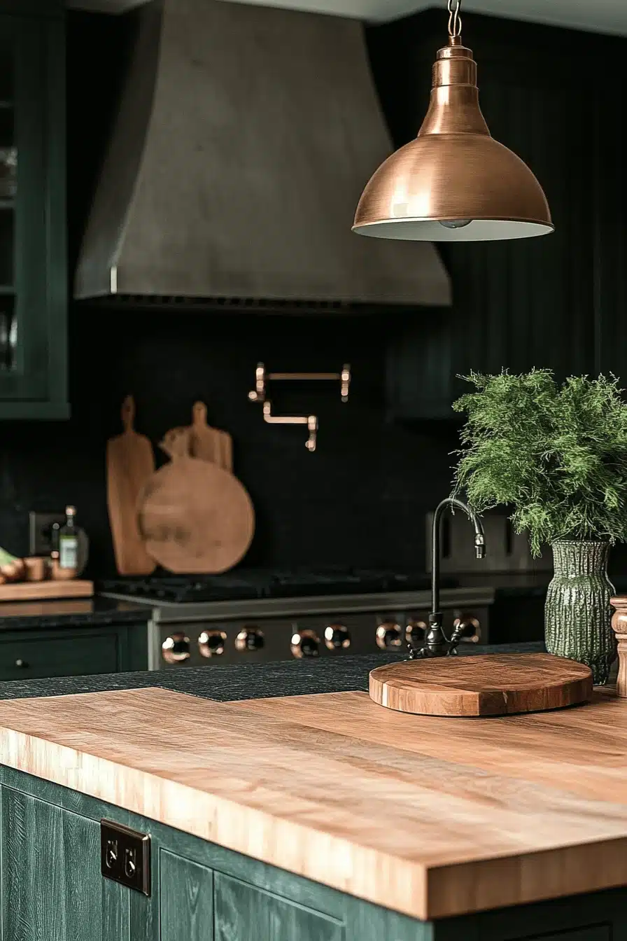 dark and moody kitchen