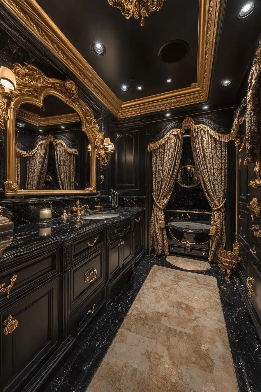 moody vintage bathroom