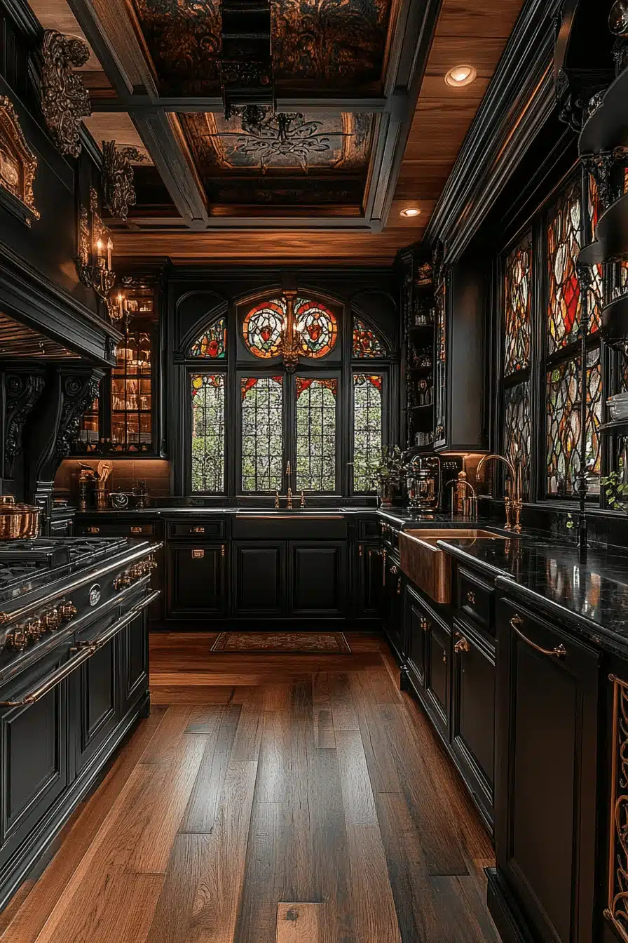 dark kitchen aesthetic