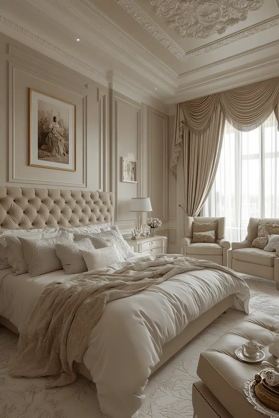 neoclassical bedroom