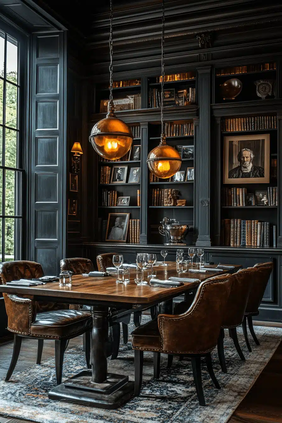 dark academia kitchen