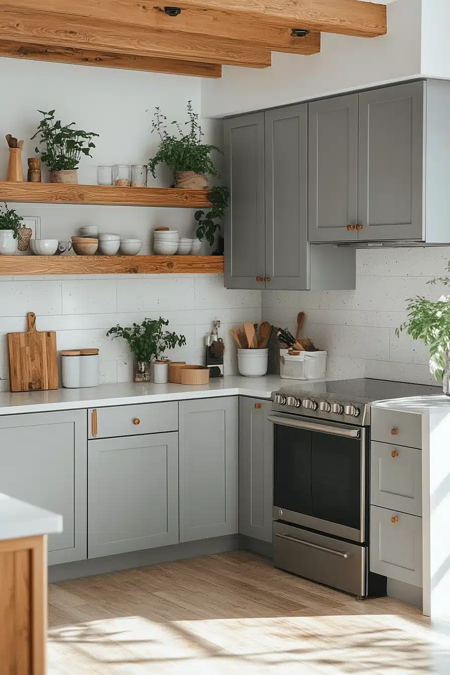 grey kitchen cabinets