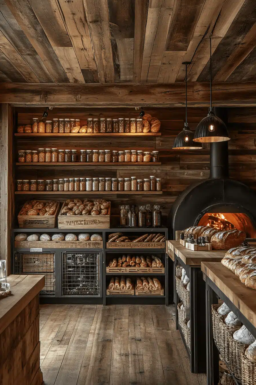 old cabin interior kitchen