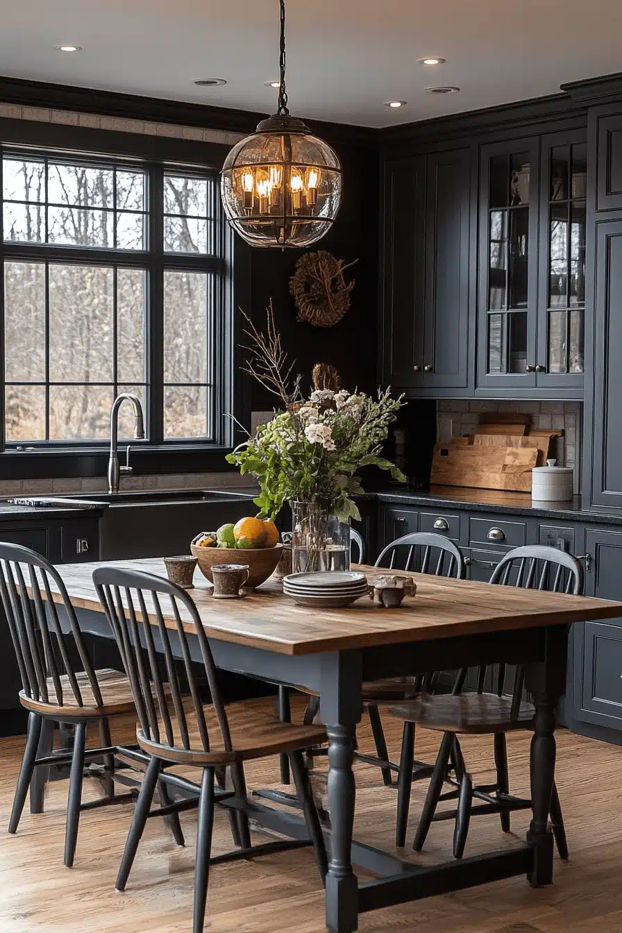 moody farmhouse kitchen