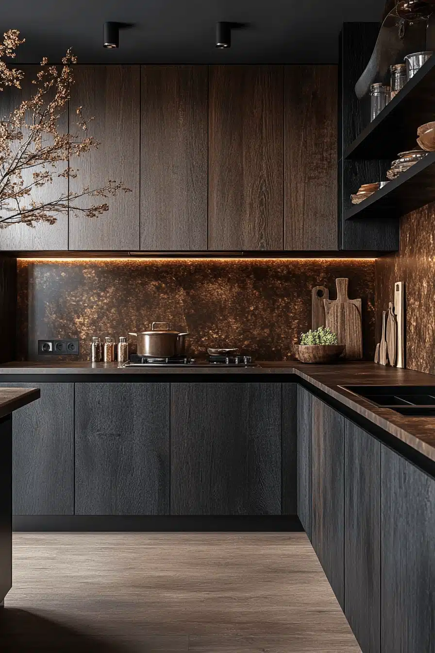 small moody kitchen