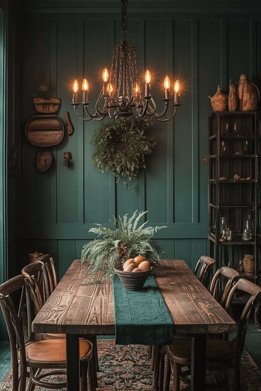 moody dining room