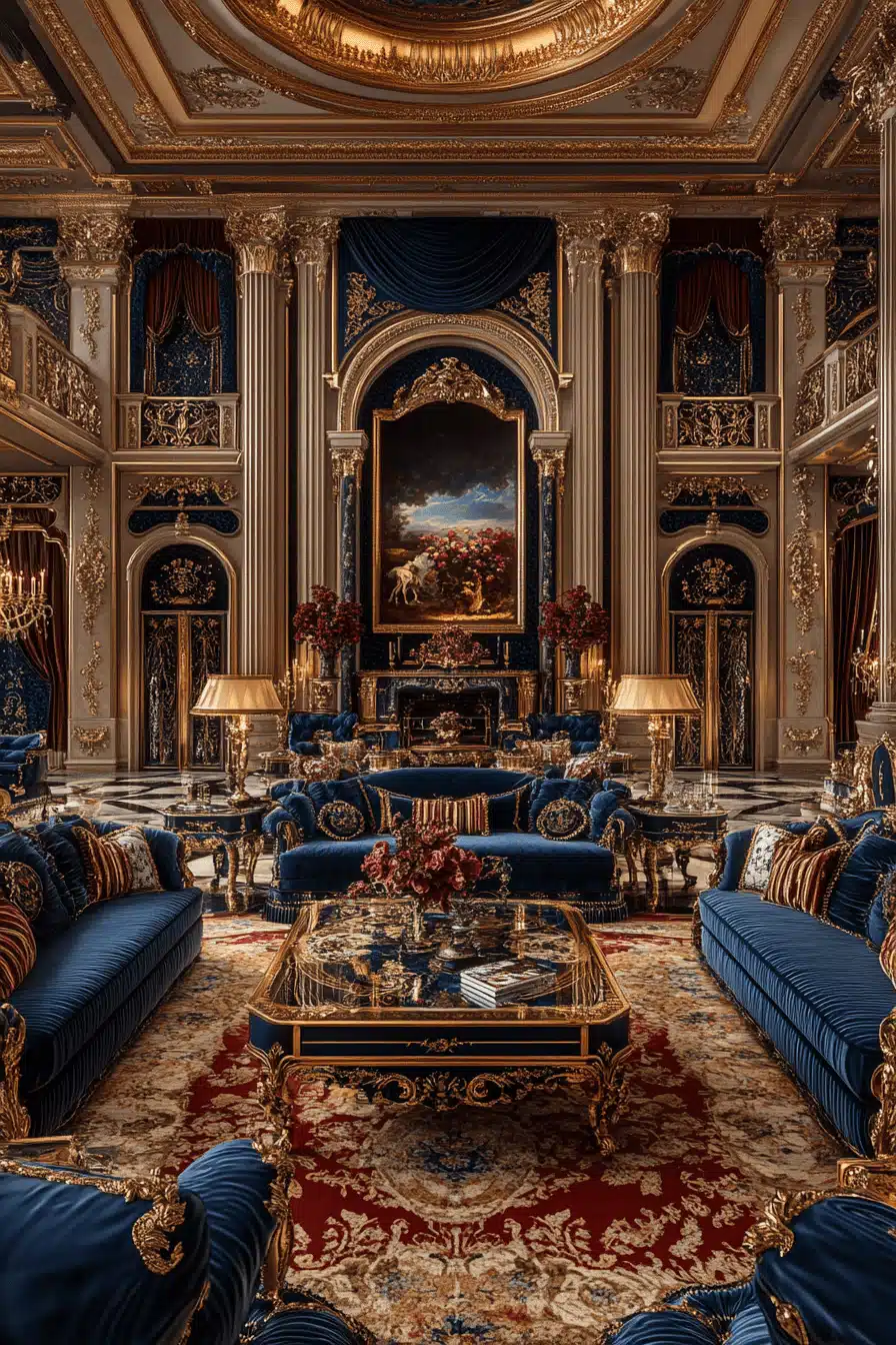 neoclassical interior living rooms