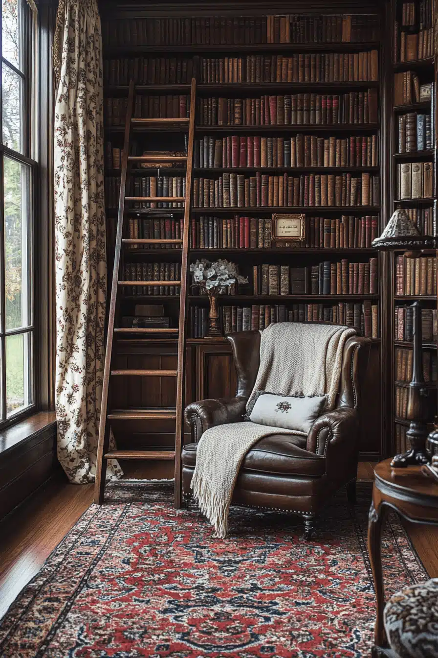 moody vintage living room