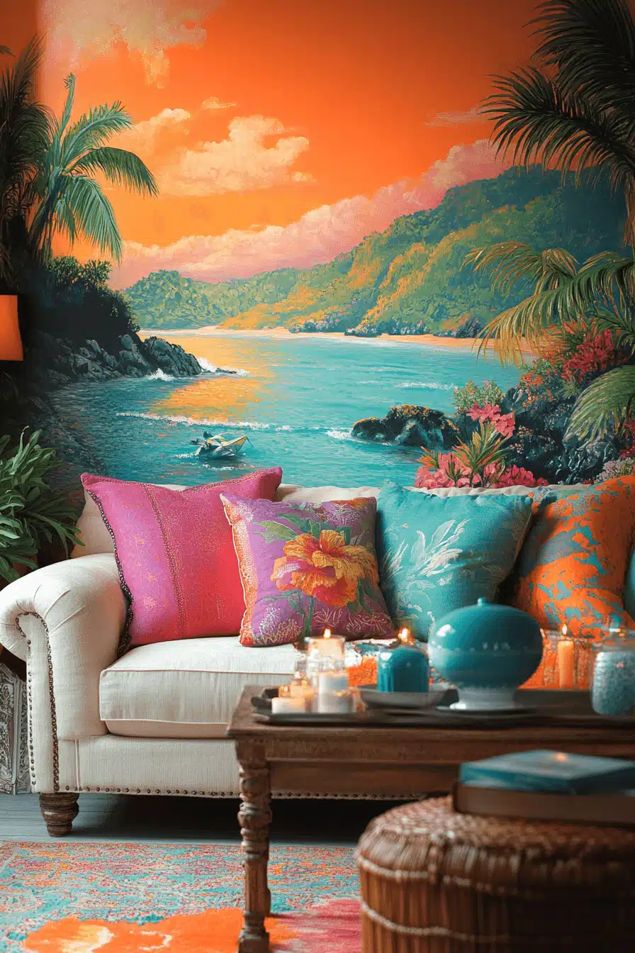 tropical living room