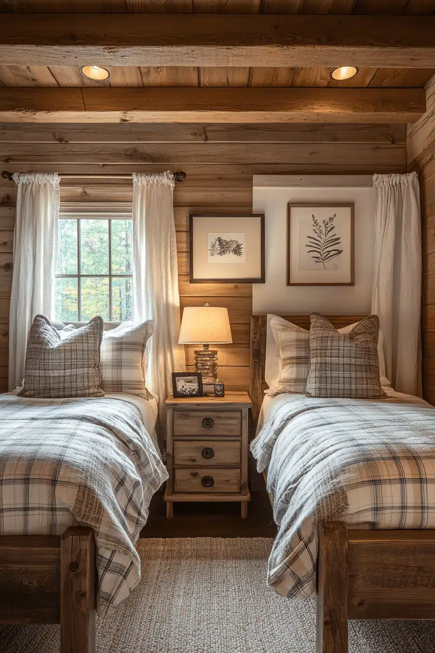 old cabin interior bedroom