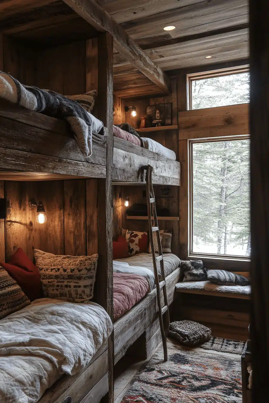 old cabin interior bedroom