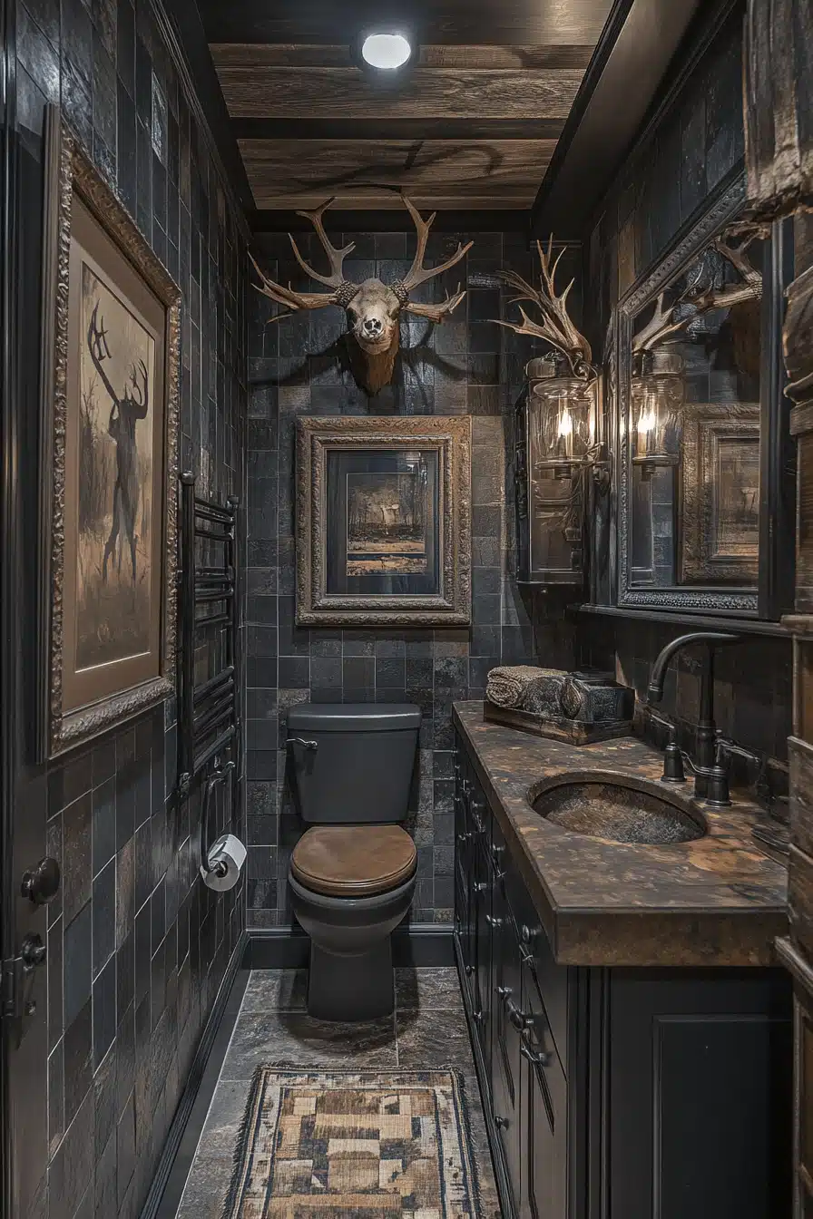 old cabin interior bathroom