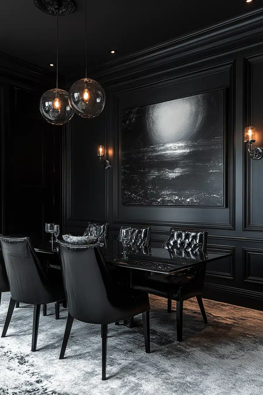moody dining room