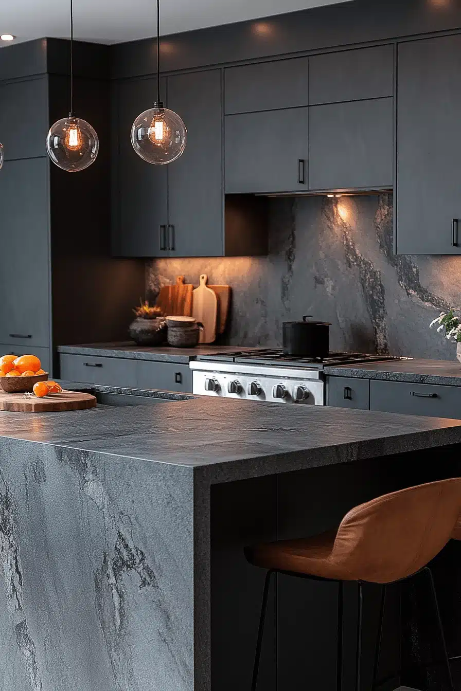 small moody kitchen