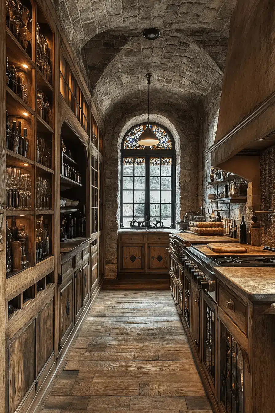 dark academia kitchen