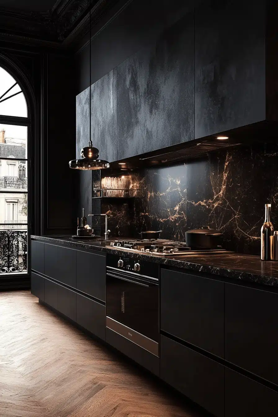dark kitchen aesthetic