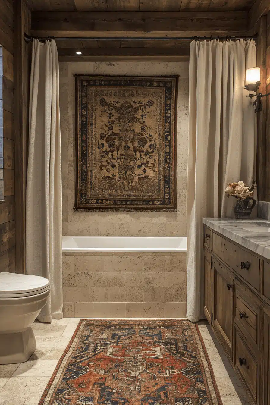moody vintage bathroom