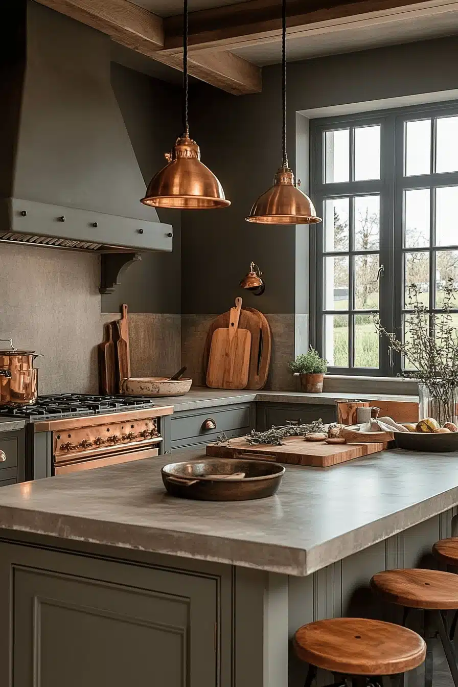 moody farmhouse kitchen