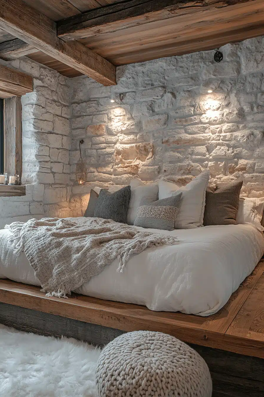 Stone Wall Bedroom