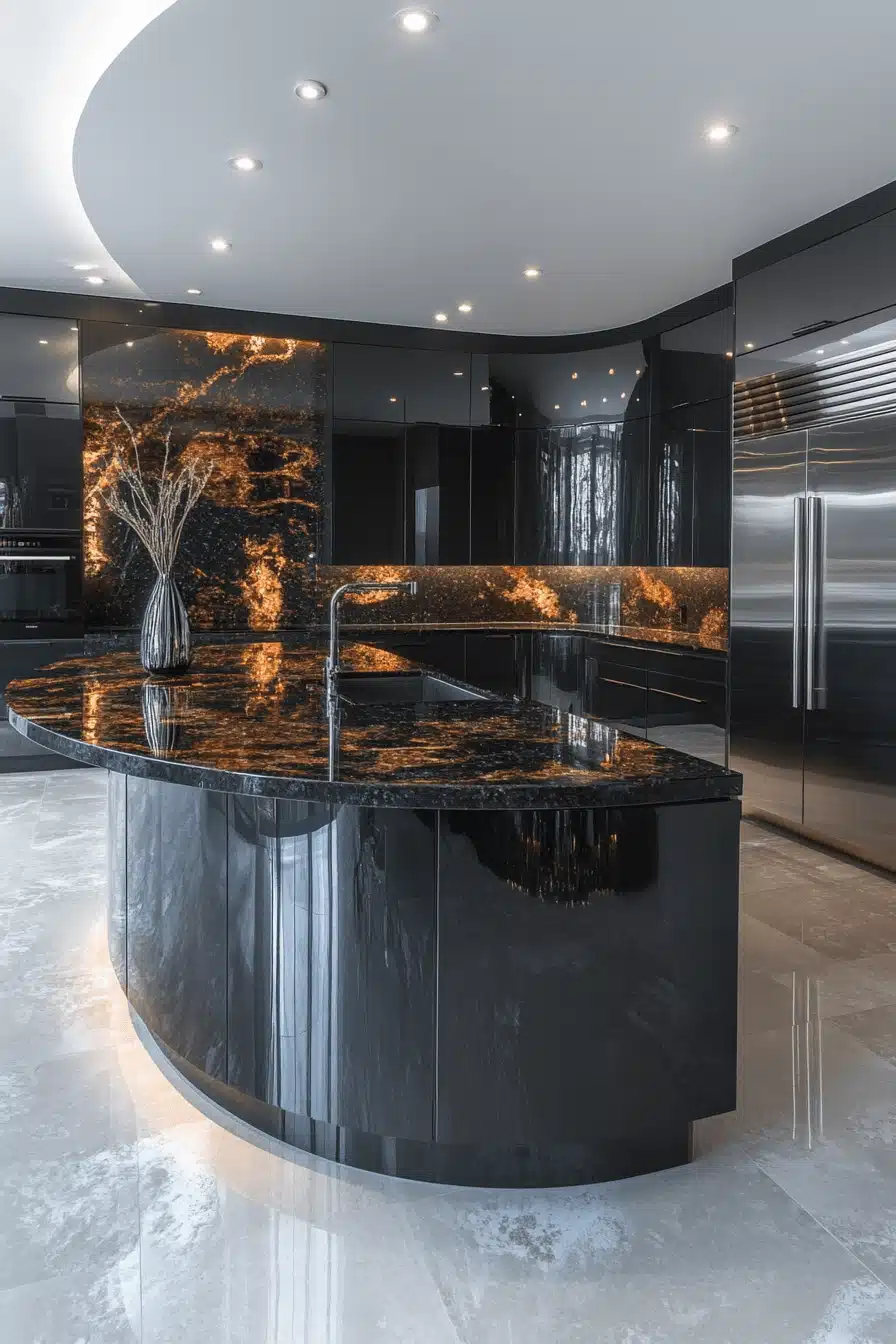 small moody kitchen