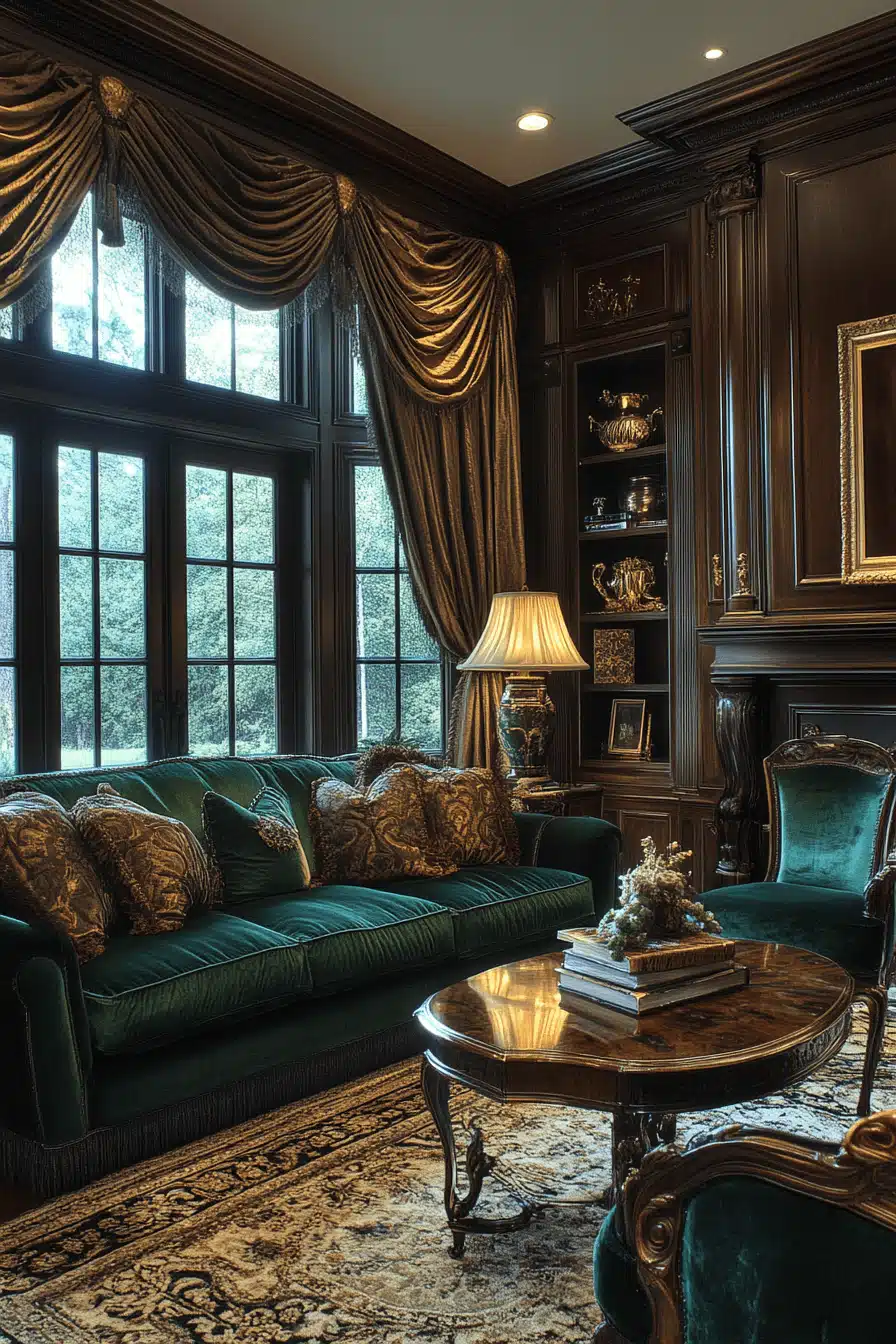 green living room decor