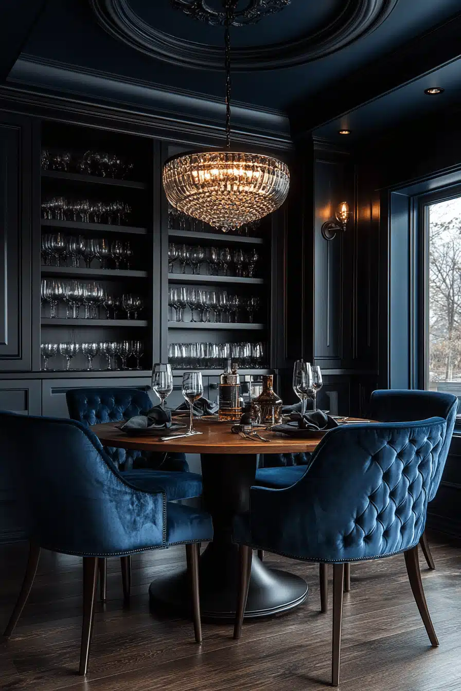 moody vintage dining room