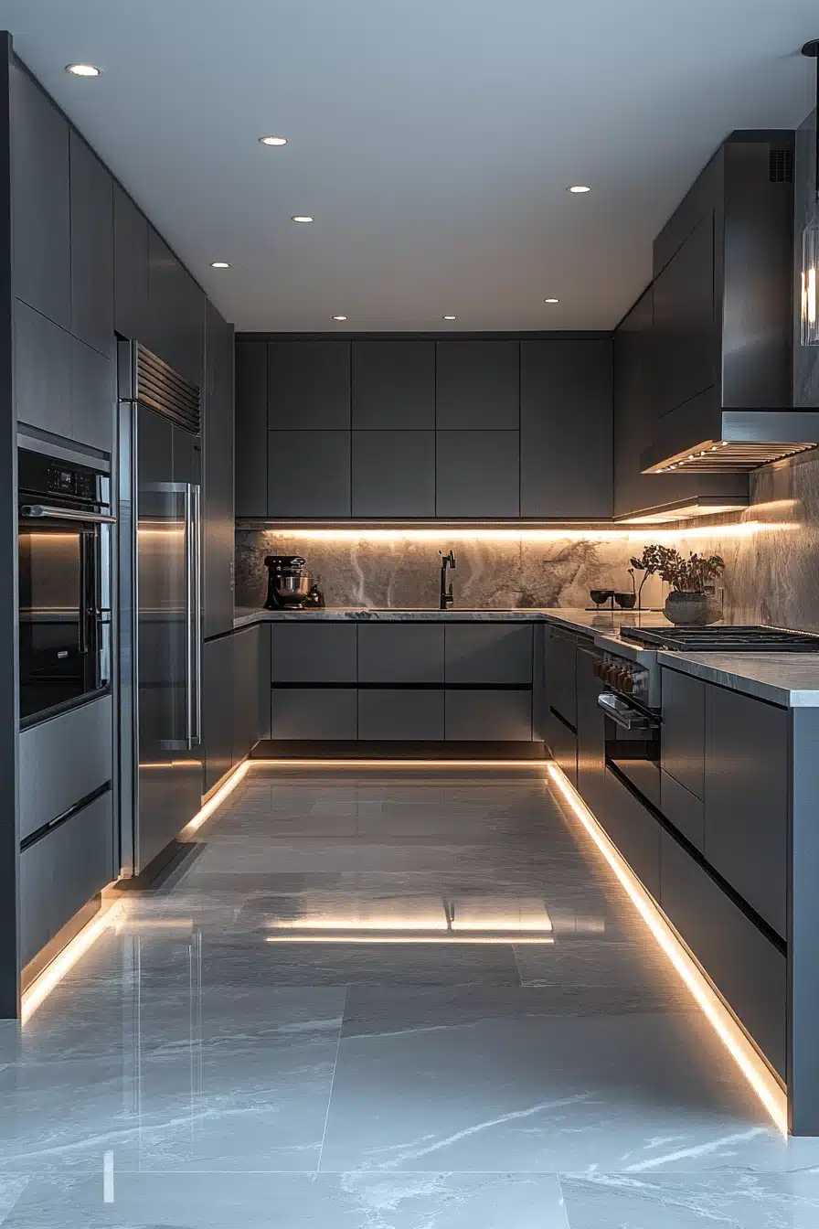 grey kitchen cabinets