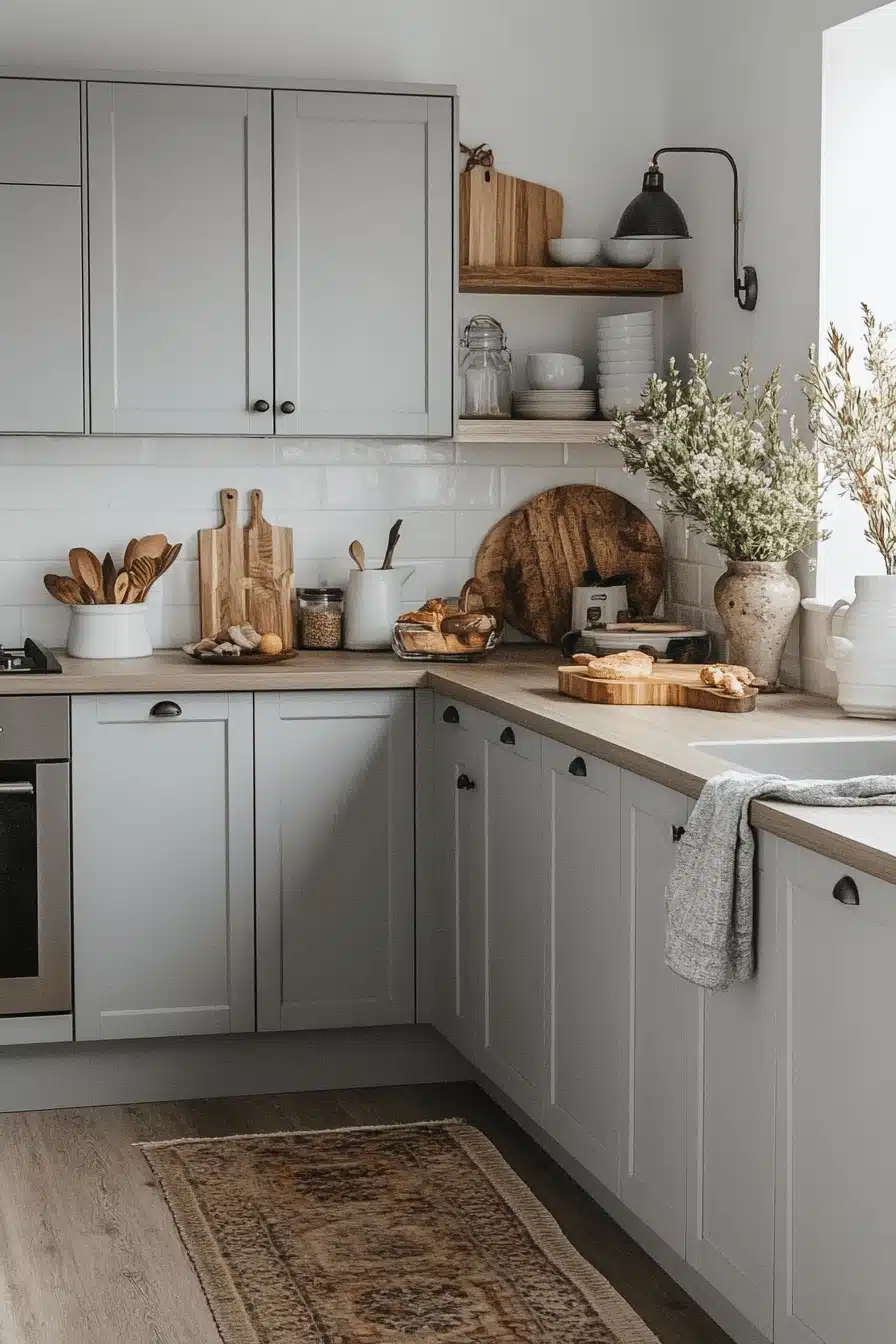 light grey kitchen cabinets