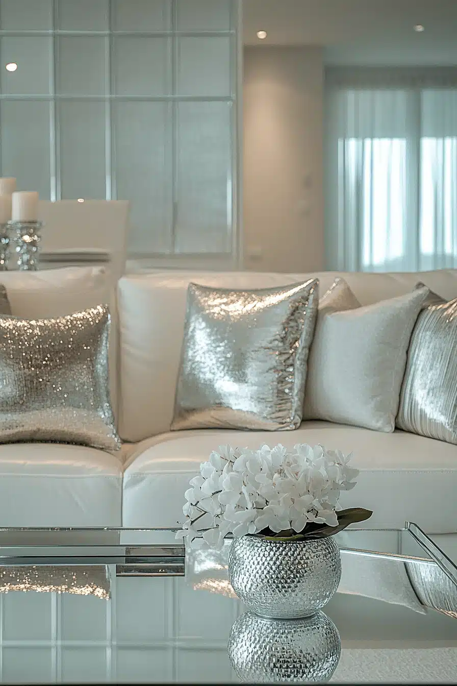 white living room decor