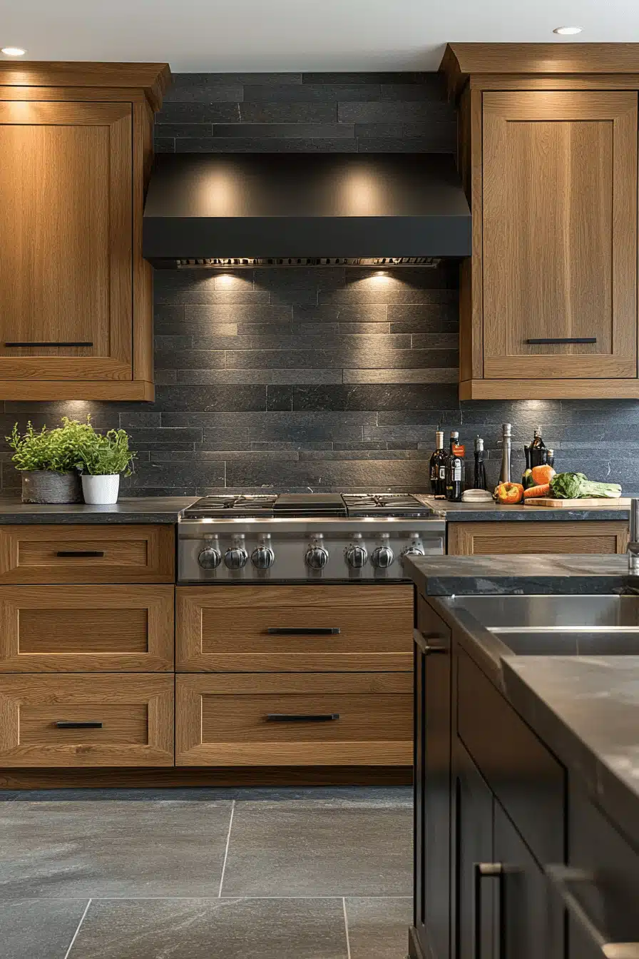 dark and moody kitchen