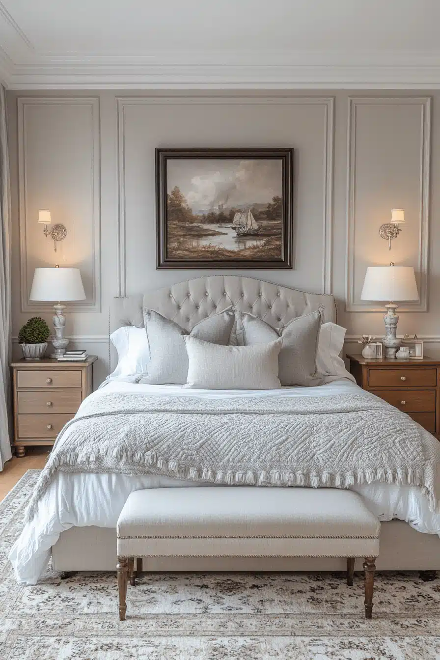 neoclassical bedroom