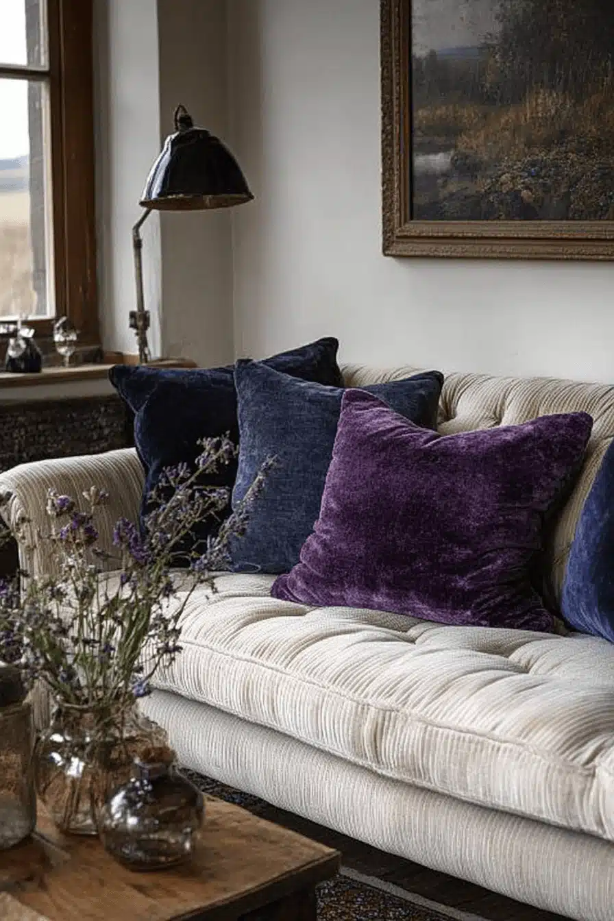 moody vintage living room