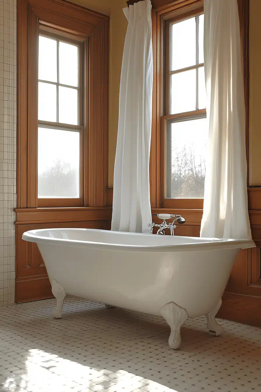 moody vintage bathroom