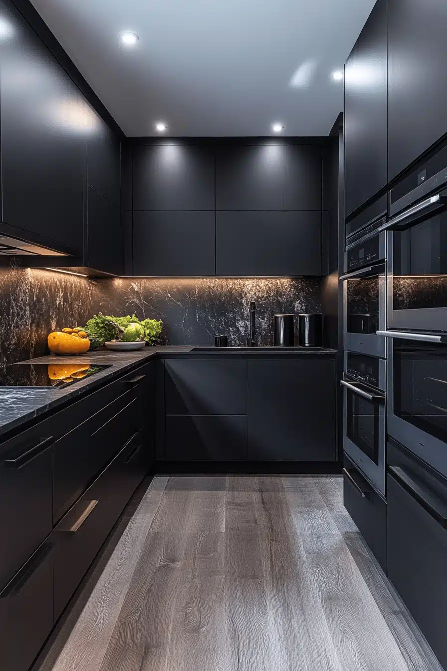 small moody kitchen