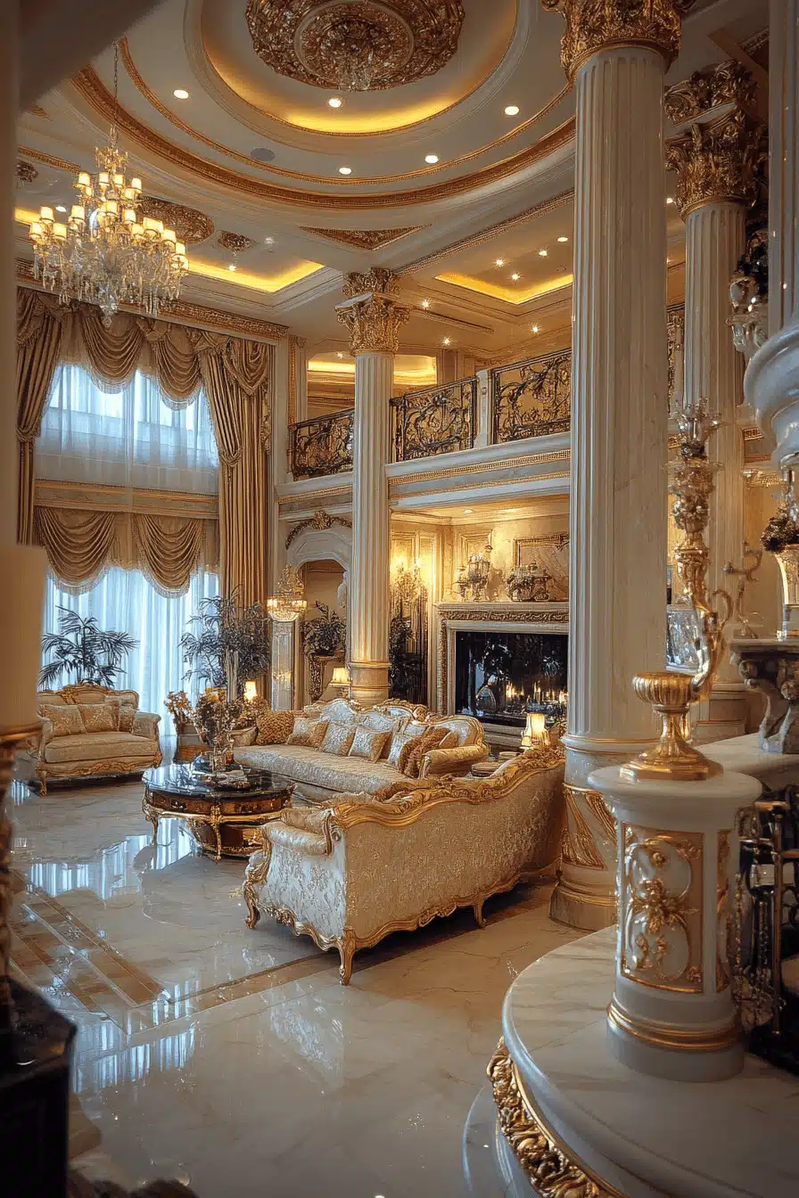 neoclassical interior living rooms