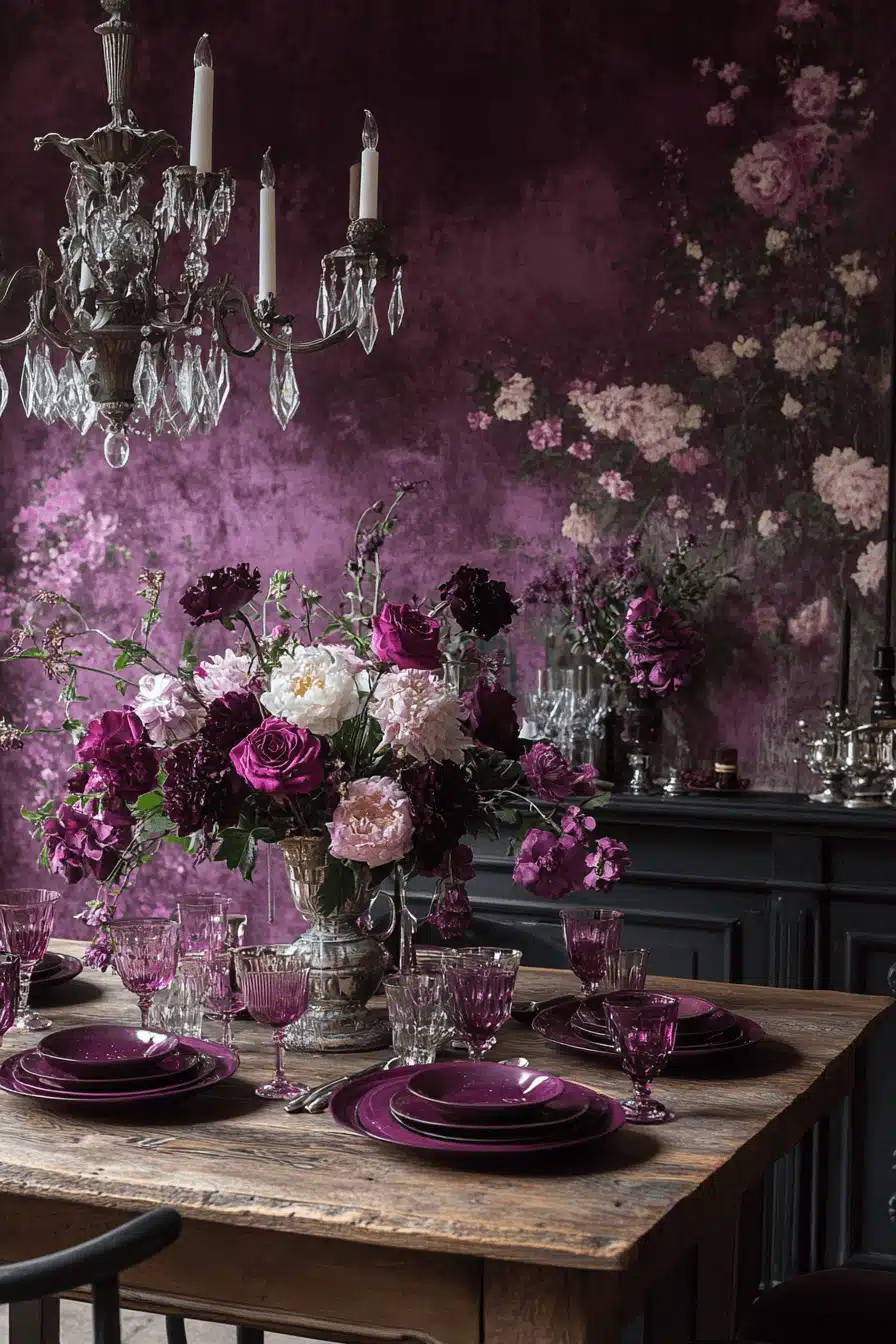 moody dining room
