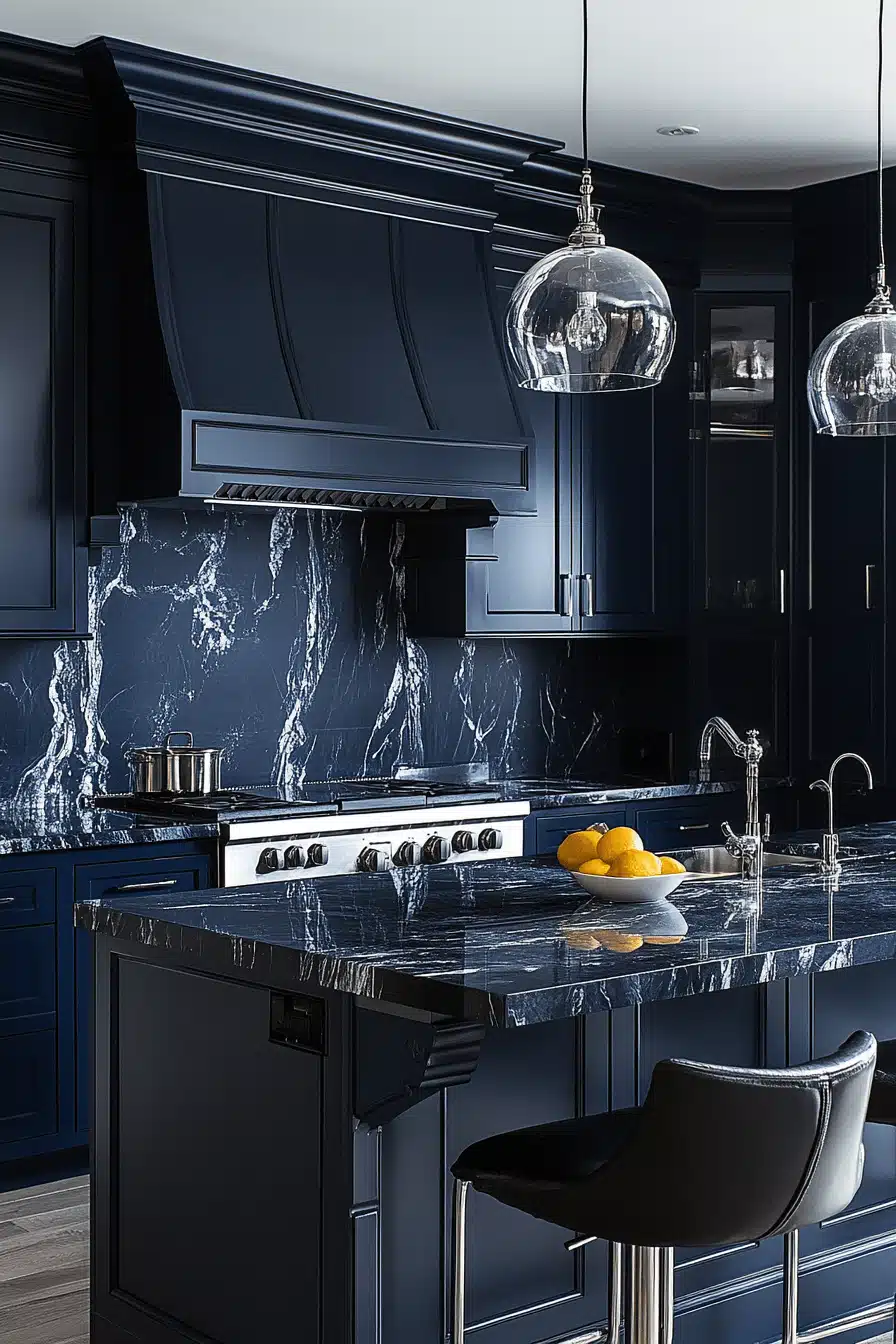 dark and moody kitchen