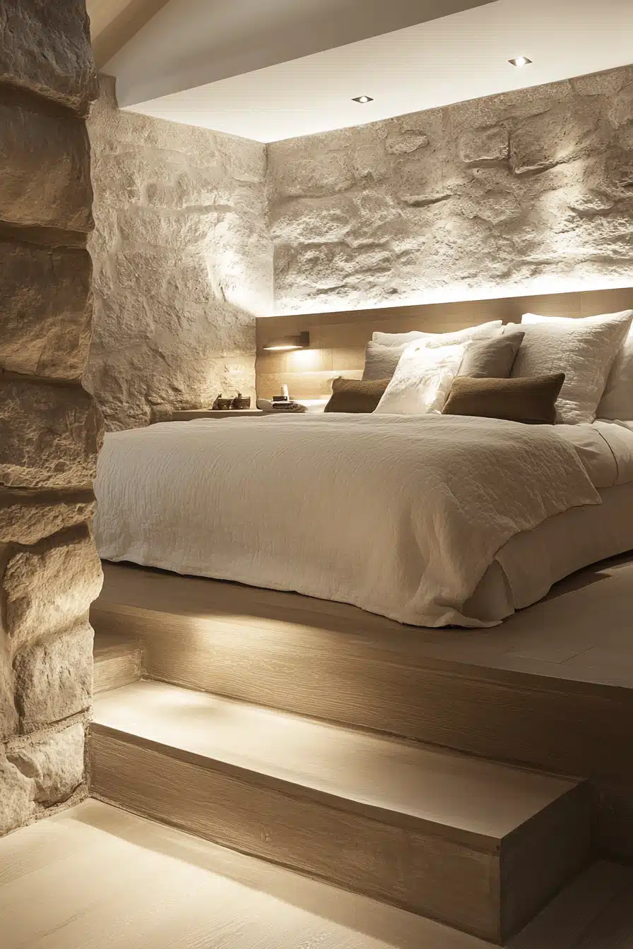 Stone Wall Bedroom