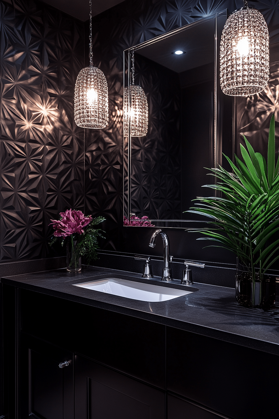 moody vintage bathroom