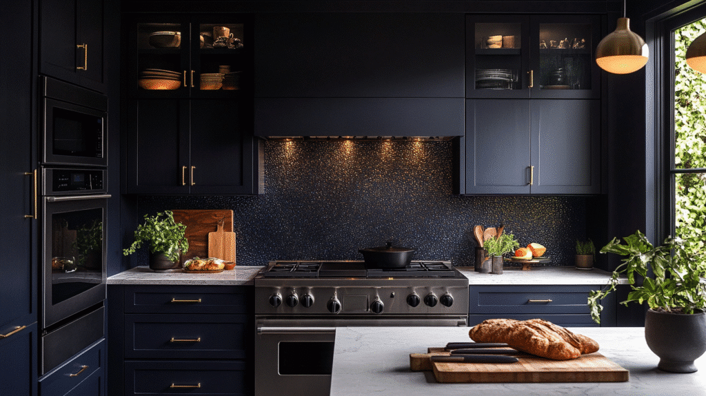 small moody kitchen