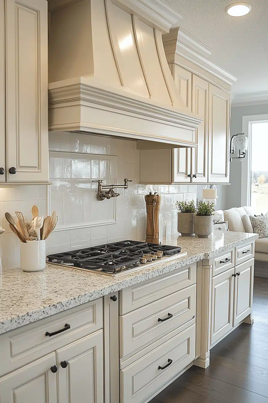 cream kitchen cabinets